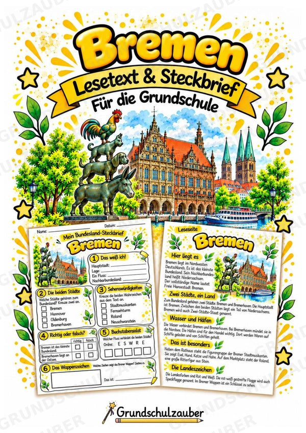 Bremen – Lesetext & Steckbrief | Bundesland Deutschland Grundschule