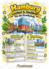 Hamburg – Lesetext & Steckbrief | Bundesland Deutschland Grundschule – Cover