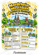 Nordrhein-Westfalen – Lesetext & Steckbrief | Bundesland Deutschland Grundschule – Cover