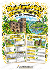 Rheinland-Pfalz – Lesetext & Steckbrief | Bundesland Deutschland Grundschule – Cover