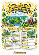 Saarland – Lesetext & Steckbrief | Bundesland Deutschland Grundschule – Cover