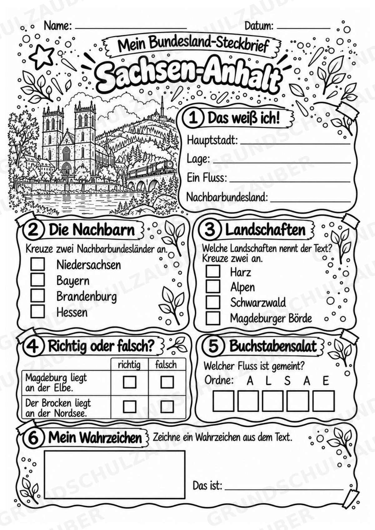 Sachsen Anhalt – Lesetext & Steckbrief | Bundesland Deutschland Grundschule – Materialseite 4