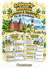 Schleswig Holstein – Lesetext & Steckbrief | Bundesland Deutschland Grundschule – Cover