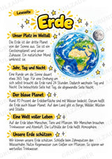 Erde – Steckbrief und Lesetext | Planeten & Sonnensystem für die Grundschule – Materialseite 2