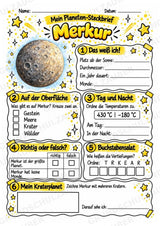 Merkur – Steckbrief und Lesetext | Planeten & Sonnensystem für die Grundschule – Materialseite 3