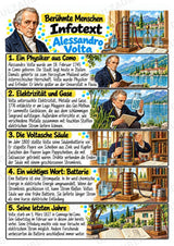 Alessandro Volta – Steckbrief & Infotext für die Grundschule | Berühmte Persönlichkeiten | Sachunterricht – Materialseite 2