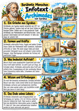 Archimedes – Steckbrief & Infotext für die Grundschule | Berühmte Persönlichkeiten | Sachunterricht – Materialseite 2