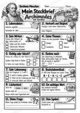 Archimedes – Steckbrief & Infotext für die Grundschule | Berühmte Persönlichkeiten | Sachunterricht – Materialseite 4