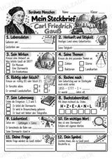 Carl Friedrich Gauss – Steckbrief & Infotext für die Grundschule | Berühmte Persönlichkeiten | Sachunterricht – Materialseite 4