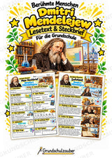 Dmitri Mendelejew – Steckbrief & Infotext für die Grundschule | Berühmte Persönlichkeiten | Sachunterricht – Cover