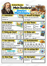 Dmitri Mendelejew – Steckbrief & Infotext für die Grundschule | Berühmte Persönlichkeiten | Sachunterricht – Materialseite 3