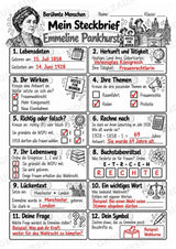 Emmeline Pankhurst – Steckbrief & Infotext für die Grundschule | Berühmte Persönlichkeiten | Sachunterricht – Materialseite 5