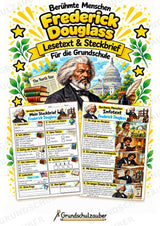 Frederick Douglass – Steckbrief & Infotext für die Grundschule | Berühmte Persönlichkeiten | Sachunterricht – Cover
