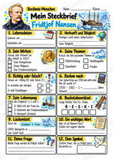 Fridtjof Nansen – Steckbrief & Infotext für die Grundschule | Berühmte Persönlichkeiten | Sachunterricht – Materialseite 3