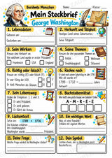 George Washington – Steckbrief & Infotext für die Grundschule | Berühmte Persönlichkeiten | Sachunterricht – Materialseite 3