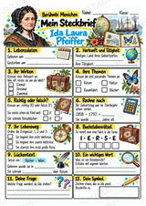 Ida Pfeiffer – Steckbrief & Infotext für die Grundschule | Berühmte Persönlichkeiten | Sachunterricht – Materialseite 3