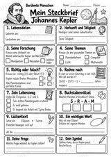 Johannes Kepler – Steckbrief & Infotext für die Grundschule | Berühmte Persönlichkeiten | Sachunterricht – Materialseite 4