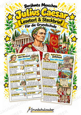 Julius Caesar – Steckbrief & Infotext für die Grundschule | Berühmte Persönlichkeiten | Sachunterricht – Cover