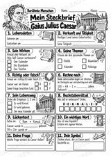 Julius Caesar – Steckbrief & Infotext für die Grundschule | Berühmte Persönlichkeiten | Sachunterricht – Materialseite 4