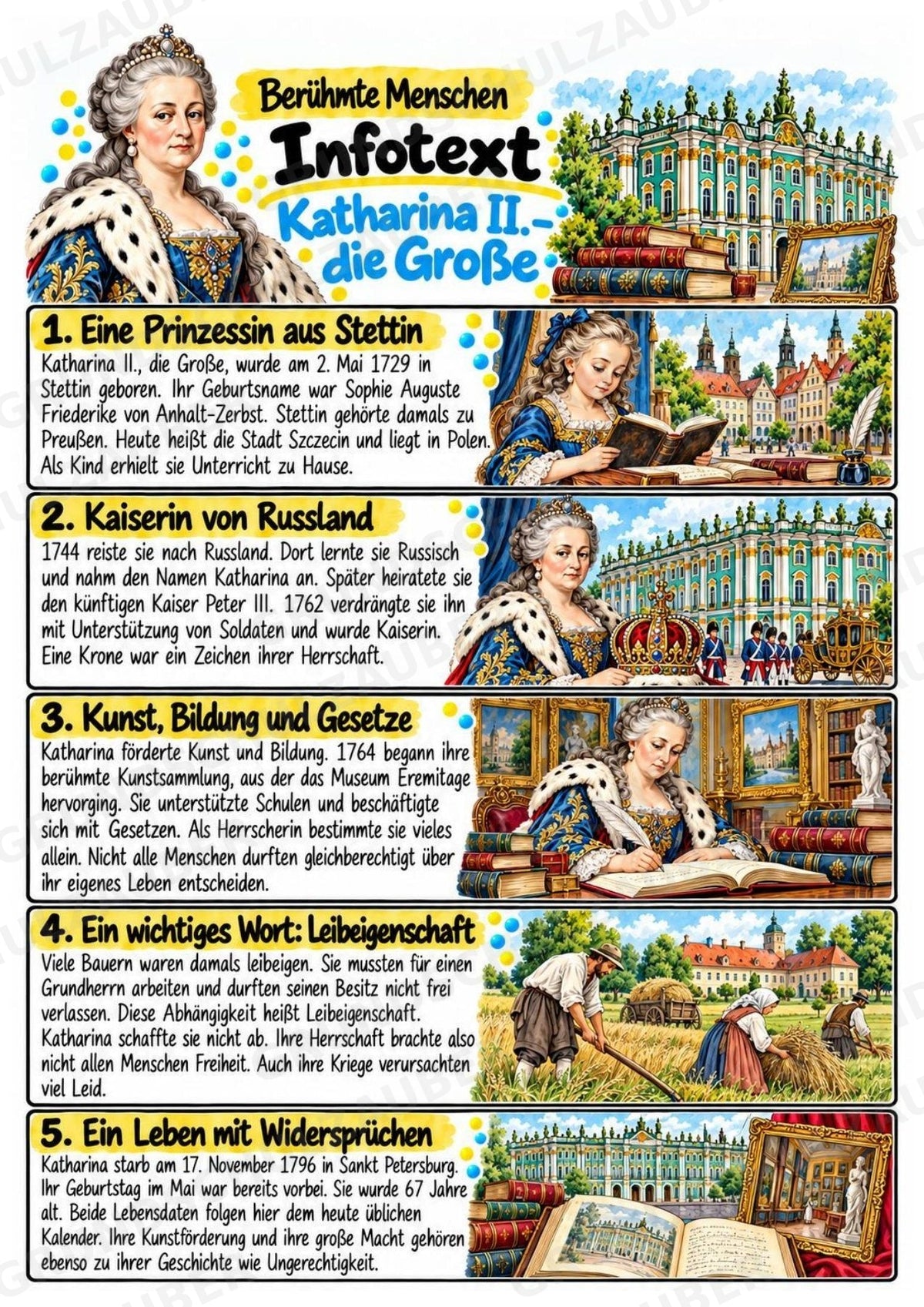Katharina Grosse – Steckbrief & Infotext für die Grundschule | Berühmte Persönlichkeiten | Sachunterricht – Materialseite 2
