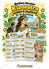 Kleopatra – Steckbrief & Infotext für die Grundschule | Berühmte Persönlichkeiten | Sachunterricht – Cover