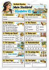 Kleopatra – Steckbrief & Infotext für die Grundschule | Berühmte Persönlichkeiten | Sachunterricht – Materialseite 3