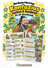 Konfuzius – Steckbrief & Infotext für die Grundschule | Berühmte Persönlichkeiten | Sachunterricht – Cover