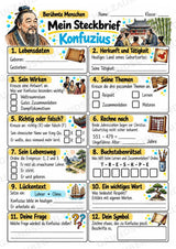 Konfuzius – Steckbrief & Infotext für die Grundschule | Berühmte Persönlichkeiten | Sachunterricht – Materialseite 3
