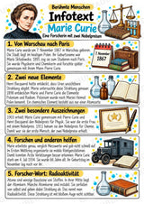Marie Curie – Steckbrief & Infotext für die Grundschule | Berühmte Persönlichkeiten | Sachunterricht – Materialseite 2
