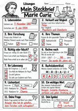 Marie Curie – Steckbrief & Infotext für die Grundschule | Berühmte Persönlichkeiten | Sachunterricht – Materialseite 5