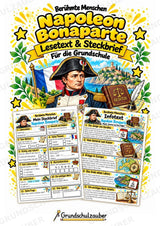 Napoleon Bonaparte – Steckbrief & Infotext für die Grundschule | Berühmte Persönlichkeiten | Sachunterricht – Cover