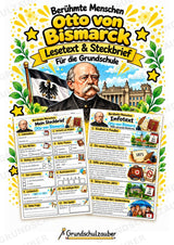 Otto von Bismarck – Steckbrief & Infotext für die Grundschule | Berühmte Persönlichkeiten | Sachunterricht – Cover