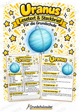 Uranus – Steckbrief und Lesetext | Planeten & Sonnensystem für die Grundschule – Cover