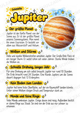 Jupiter – Steckbrief und Lesetext | Planeten & Sonnensystem für die Grundschule – Materialseite 2