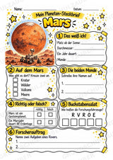 Mars – Steckbrief und Lesetext | Planeten & Sonnensystem für die Grundschule – Materialseite 3