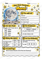 Mond – Steckbrief und Lesetext | Planeten & Sonnensystem für die Grundschule – Materialseite 3