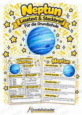 Neptun – Steckbrief und Lesetext | Planeten & Sonnensystem für die Grundschule – Cover