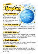Neptun – Steckbrief und Lesetext | Planeten & Sonnensystem für die Grundschule – Materialseite 2
