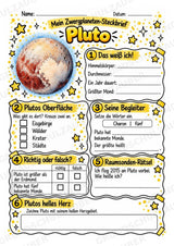 Pluto – Steckbrief und Lesetext | Planeten & Sonnensystem für die Grundschule – Materialseite 3