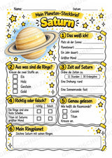 Saturn – Steckbrief und Lesetext | Planeten & Sonnensystem für die Grundschule – Materialseite 3