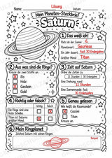 Saturn – Steckbrief und Lesetext | Planeten & Sonnensystem für die Grundschule – Materialseite 5